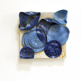 Jenny Hata Blumenfield, <i>Blue Hues</i>, 2018, porcelain