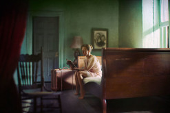 Richard Tuschman, <i>Woman Reading </i>, 2013, archival pigment print, 24 in. x 36 in