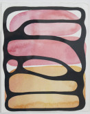 Lauren Muggeo, Stack 1, 2015, watercolor, gouache