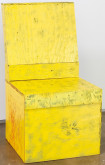 Benjamin Terry, Yellow Chair, 2016, wood, acrylic, spray paint, enamel, latex, screws, glue