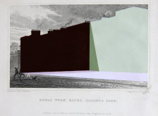 Jaime Tarazona, <i>Royal York Baths Regents Park</i>, 2010, acrylic on etching