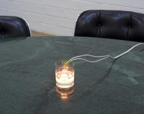 Manuel Burgener, <i>Untitled</i>, 2018, glass, paraffin, metal, wire