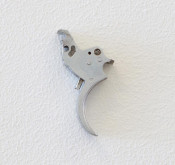 Puppies Puppies, <i>Trigger (Llama Revolver model XII .38 special military & police revolver)
permanently disabled by Jeff Cline & Jim Cinquemani
</i>, 2018, gun trigger