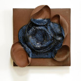 Jenny Hata Blumenfield, <i>Blue Imposed</i>, 2018, porcelain
